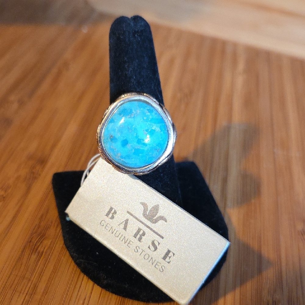 Studio Barse Turquoise Ring with Bronze Band 8